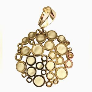 Premier Designs Gold and Cream Circle Enhancer/Pendant